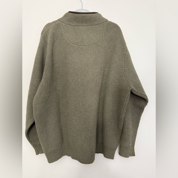 L.L. Bean Men's Waterfowl Green Zip-Up Sweater Men’s XXL - Picture 4 of 5